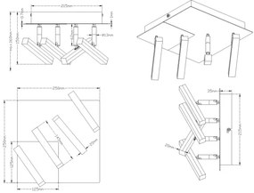 Trio - Plafonieră LED OPIUM 4xLED/4,5W/230V
