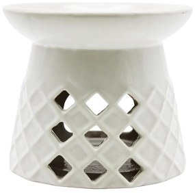 Aroma-lampă Home Elements Rombo, alb, în. 10 cm