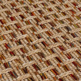 Covor tip traversă de exterior în culoare naturală 80x230 cm Nora Diamond – Flair Rugs