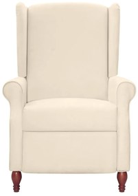 282209 vidaXL Fotoliu rabatabil, crem, material textil