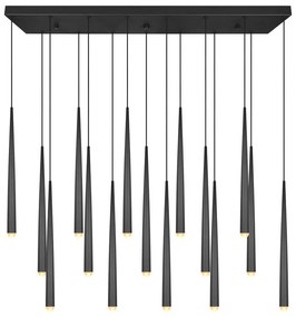 Lustră neagră LED Cala – Trio Select