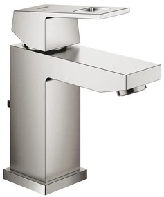 Baterie lavoar Grohe Eurocube S crom periat Supersteel cu ventil Pop-Up