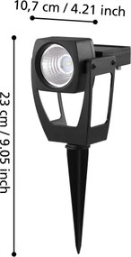 Eglo 48719 - Proiector solar LED, 0,1 W, 3,2 V, 1000 mAh, IP44