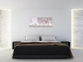 Tablou - Pădure,monocrom (120x50 cm)