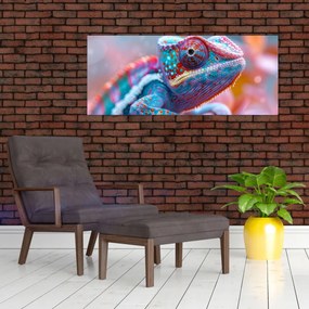 Tablou - Cameleon colorat (120x50 cm)