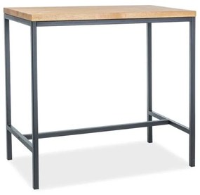 Masa Bar Metro Natur Stejar/Negru 110X60X100