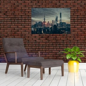 Tablou cu orașul în amurg (90x60 cm)