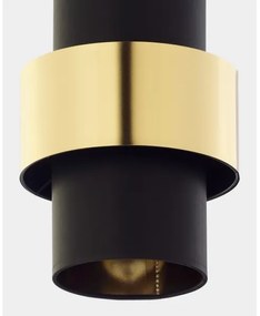 Lustră pe cablu CALISTO 1xE27/15W/230V aurie/neagră