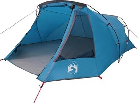 vidaXL Cort tunel pentru 3 persoane Albastru și Gri 328 x 228 x 115 cm