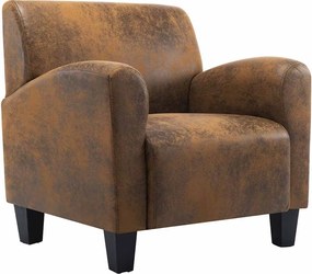 vidaXL Canapea fotoliu maro 70x69x72 cm piele ecologică întoarsă