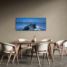 Tablou cu far și marea (120x50 cm)
