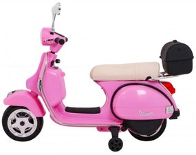 Motocicleta Electrica cu Acumulator Pentru Copii NOVOKIDS™ Vespa Premium Retro Scooter, Pornire la cheie, 3-8 ani, Max 30 kg, Cu Melodii si Lumini