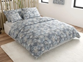 Lenjerie de pat din microfibra SNOWFLAKE albastru-gri Dimensiune lenjerie de pat: 70 x 90 cm | 140 x 200 cm