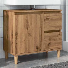vidaXL Dulap de chiuvetă, stejar artizanal, 65x33x60 cm lemn prelucrat