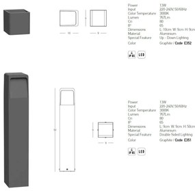 Aplica LED iluminat exterior ambiental Up/Down IP65 Mandy