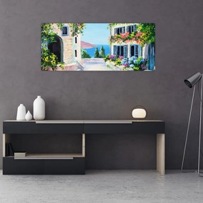 Tablou - Alee grecească, pictură în ulei (120x50 cm)