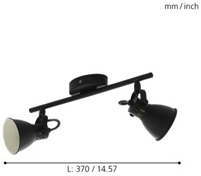 Eglo 98398 - Spot LED SERAS 2xGU10/3,3W/230V