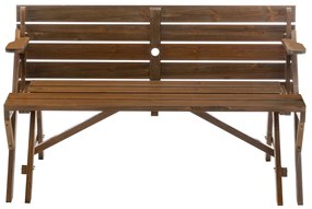 Masă/banc de grădină, 2in1, maro, ZAGIR