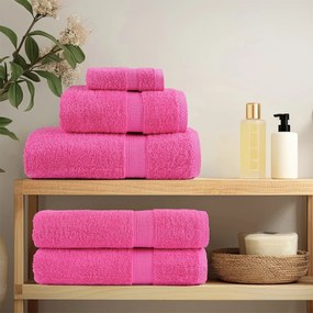vidaXL Prosoape de baie 2 pcs Roz 15 x 21 cm Bumbac