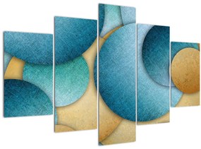 Tablou cu abstracție cercuri (150x105 cm)