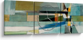 Tablou - Abstract (cu ceas) (90x30 cm)