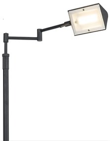 Lampa de podea de design neagră incluzând LED cu dimmer tactil - Notia