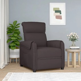 348000 vidaXL Fotoliu rabatabil, maro, material textil