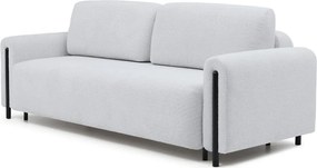 Canapea gri extensibilă/cu spațiu de depozitare cu tapițerie din țesătură bouclé 244 cm Arcadova – ELTAP