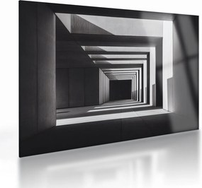 Tablou pe sticlă - Tunel Pătrat (70x50 cm)