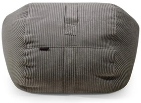 Fotoliu puf pentru copii maro cu tapițerie din catifea reiată Roll 80 – SLOWDOWN