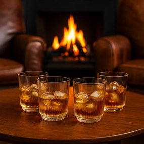 Set de pahare cu caneluri Atmós Fera Old 320 ml, 4buc.