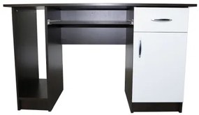 Birou Nero cu 1 usa si 1 sertar, Wenge/Fildes, 120 x 74 x 60 cm