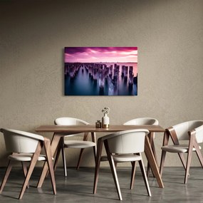 Tablou cu pari din lemn (90x60 cm)