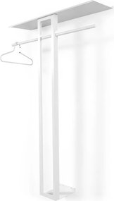 Cuier de perete alb cu raft din oțel 100 cm Luno Large – Spinder Design