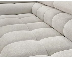 Colțar crem extensibil/cu spațiu de depozitare cu tapițerie din țesătură bouclé (cu colț pe partea stângă/în formă de ”L”) Ferucce – ELTAP