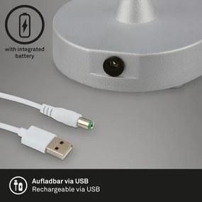 Brilo - Lampă de masă OLANA LED reîncărcabilă pentru exterior, reglabilă, 3W/5V, IP44