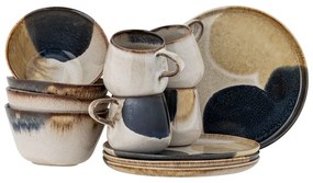 Serviciu de masă 12 buc. din gresie Jules – Bloomingville