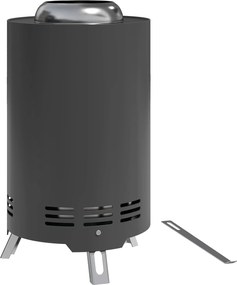 Outsunny Vatră de foc Ø16x25cm din oțel inoxidabil cu cârlig, fără fum, Gri | Aosom Romania