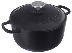 Oală cu capac din fontă 5,2 l adecvată pentru plita cu inducție LITINA SMALT – Orion