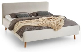 Pat crem tapițat fără somieră 120x200 cm Mattis – Meise Möbel