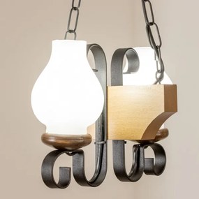 Lustră pe lanț Brilagi QUEEN 2xE14/40W/230V fag/nuc