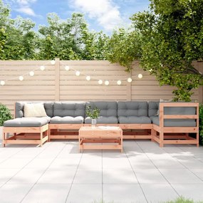 3186289 vidaXL Set mobilier relaxare grădină, 8 piese, lemn masiv Douglas
