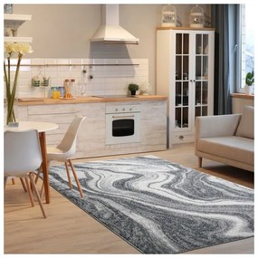 Covor Beenom cu model abstract gri-alb 1015-155 Selectează mărime: 200 X 300