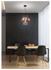 Lustră negru-arămiu din metal ø 30 cm Fiba – Candellux Lighting