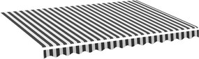 vidaXL Pânză de rezervă copertină, antracit și alb, 3,5x2,5 m