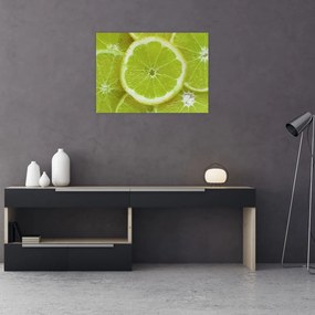 Tablou pe sticlă - lămâie tâiată (70x50 cm)