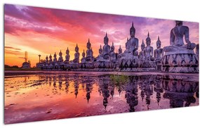 Tablou - Buddha la apus (120x50 cm)
