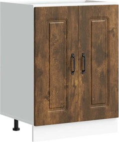 vidaXL Dulap de bază pentru chiuvetă "Kalmar" stejar afumat lemn