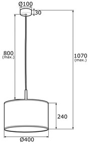 Lustra / Pendul modern KARIN negru