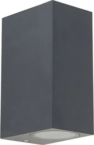 Lampă de perete inteligentă gri închis IP44 inclusiv 2 GU10 Wifi - Baleno